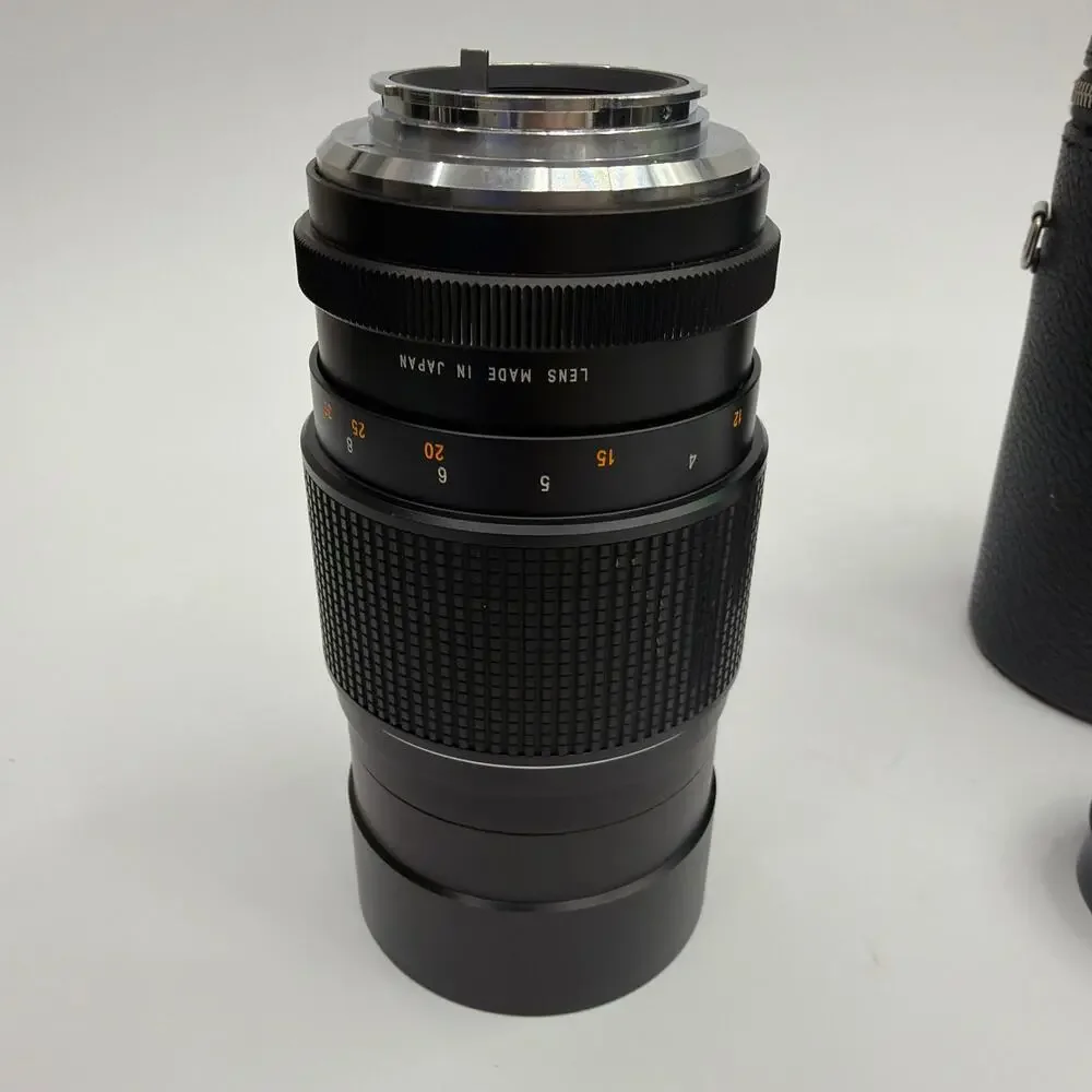 Asanuma Auto-Tele 200mm f/3.5 Manual Focus Lens for Minolta SR M/SR Mount w/Case